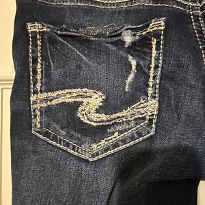 Silver Jeans Dark Blue Cropped Denim